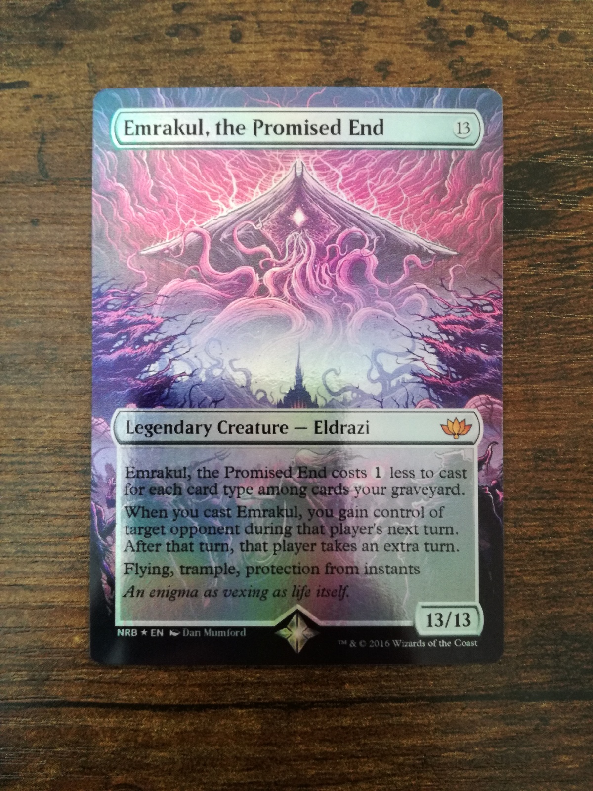 Foil Full Art Emrakul The Promised End Magic Alter Artwork Card