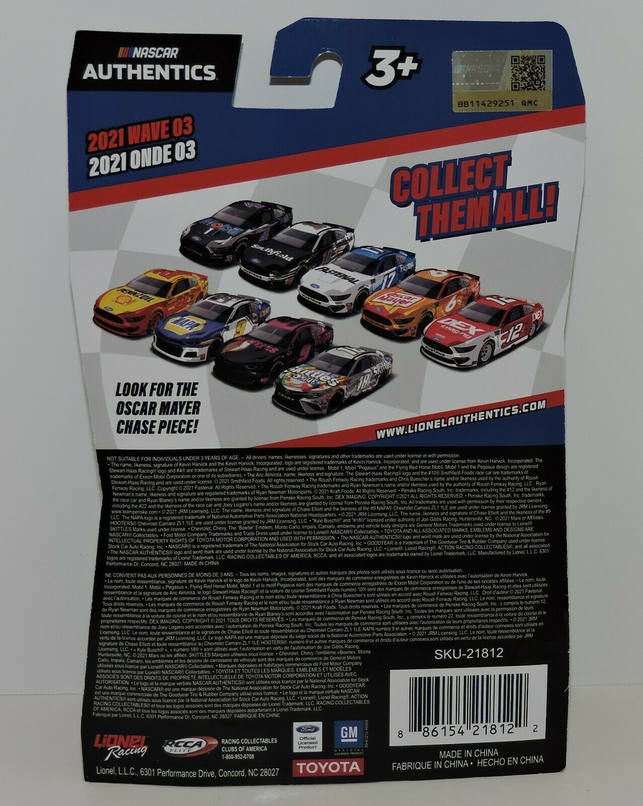 2021 Nascar Authentics Wave 3 Kevin Harvick #4 Mobil 1 1/64 Diecast 