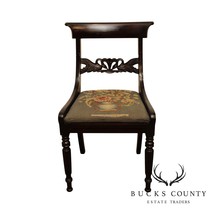 Duncan Phyfe &amp; Sons New York Branded Antique Swan Carved Side Chair - $4,895.00