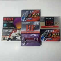 Lot of 7 SEALED Blank Audio Cassette Tapes - Maxell 90 Sony 90 TDK 60 110 RCA 60 - $31.68