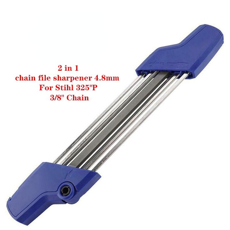 New 2 In 1 Easy File Chainsaw Chain Sharpener 3/8 P 4.0mm Saw Teeth Set