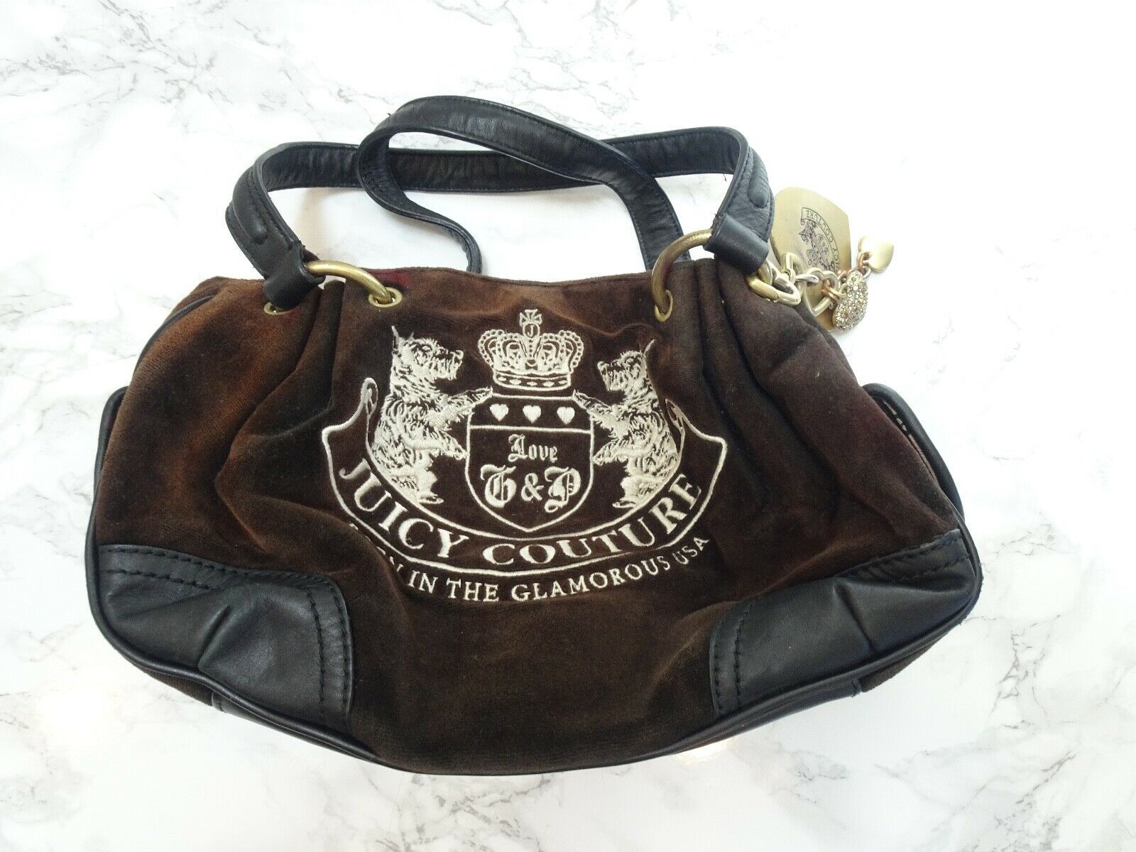 juicy couture black velvet purse