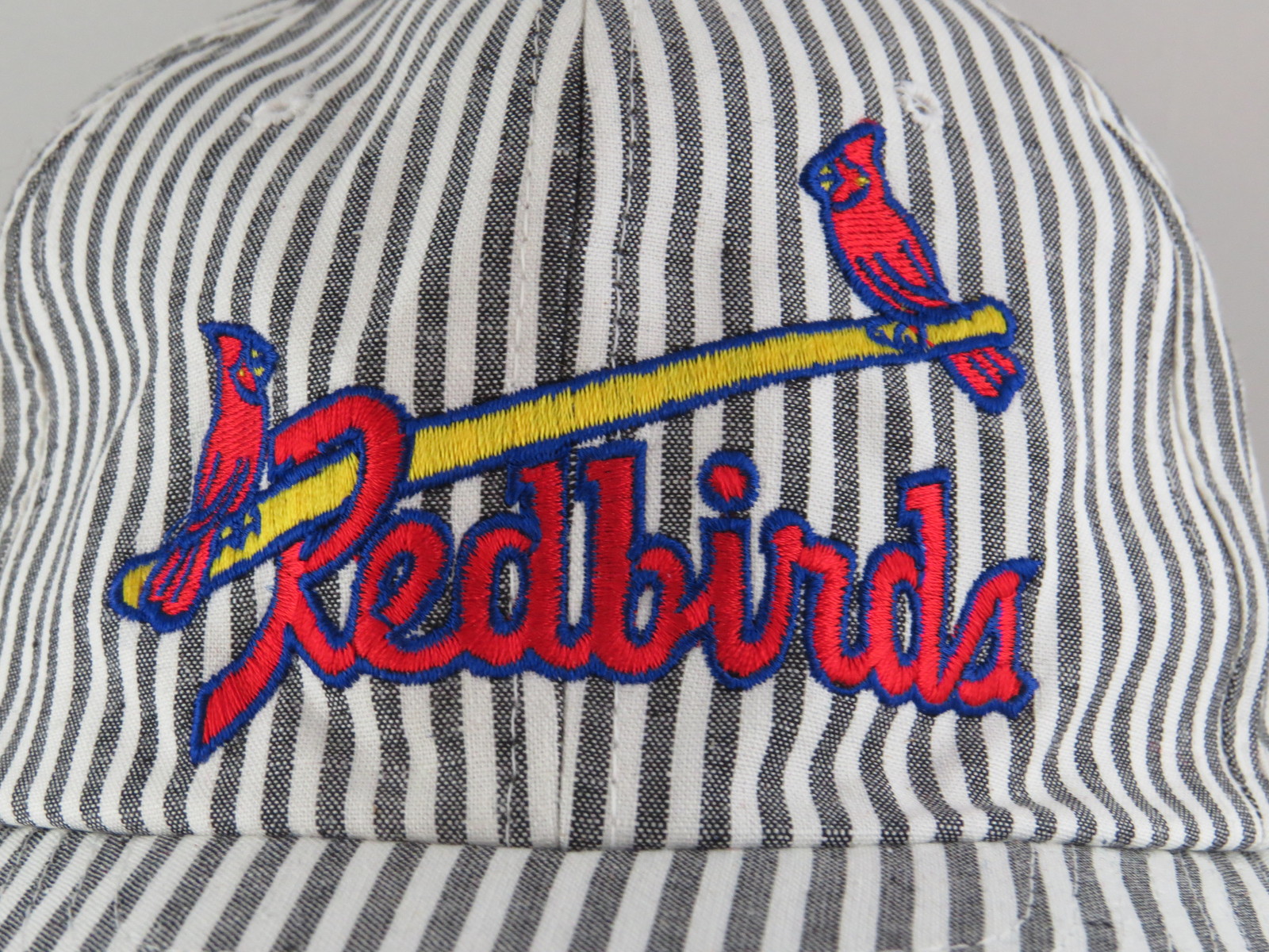 Louisville Redbirds Hat (VTG) - Stadium Giveaway Pinstripe - Adult ...