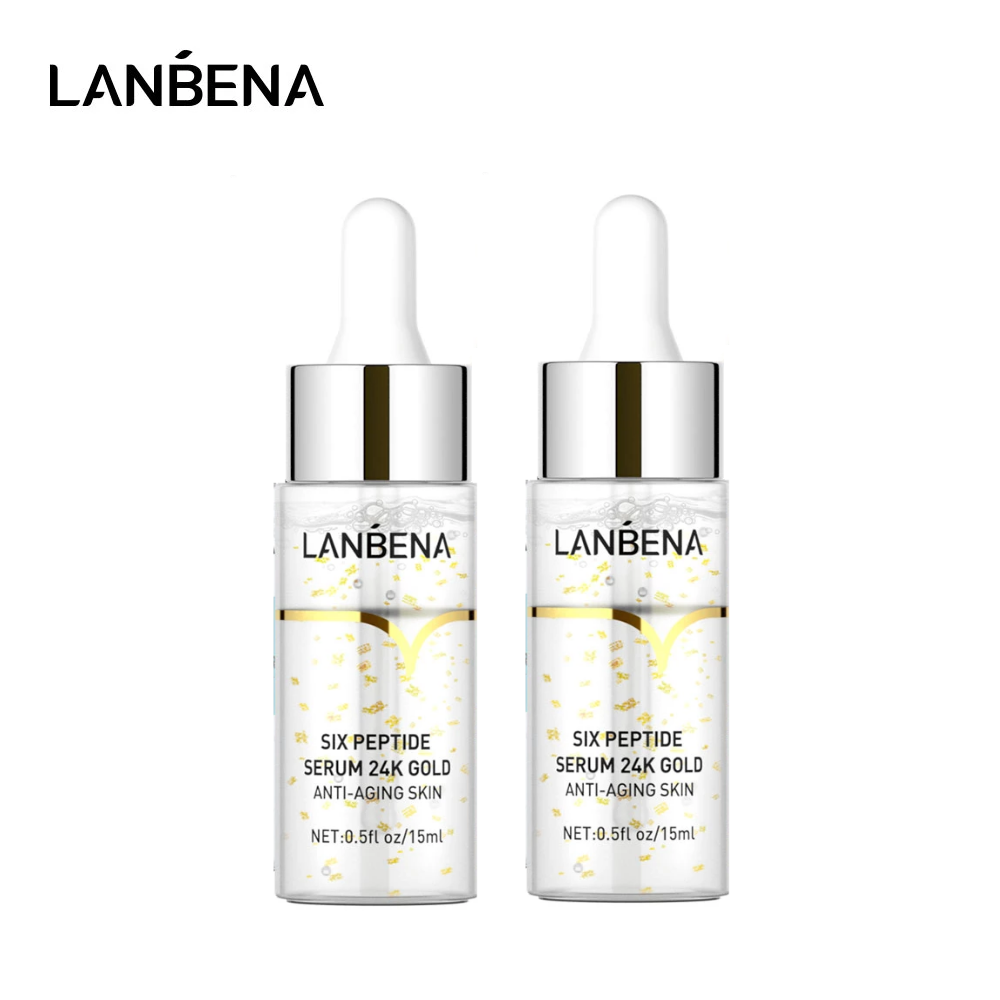 LANBENA - 24k Gold Serum for Anti-Aging Wrinkle Lift Firming Face - 2 PACK