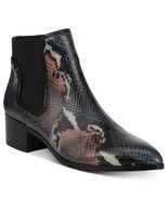 Donald Pliner Women Block Heel Chelsea Boots Dyla Size US 7.5M Navy Snake Print - $79.20