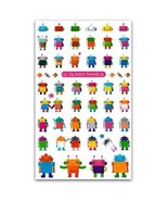 CUTE ROBOT STICKERS Sheet Craft Kids Children Craft Scrapbook Raised Sti... - $3.99