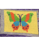 Butterfly Needlepoint Canvas Beautiful Vibrant Fed Ex Or Ups Ship - $19.78