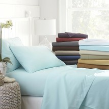 Home Fitted Sheet+2 Pillow Case 1000 TC 100% Cotton Solid Colors AU Queen - $47.47