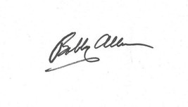 Bobby Allison Signed 3x5 Index Card NASCAR