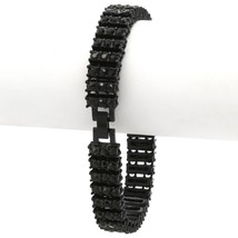 Black-Tone 3-Line 8.5&quot; Tennis Bracelet - $49.99