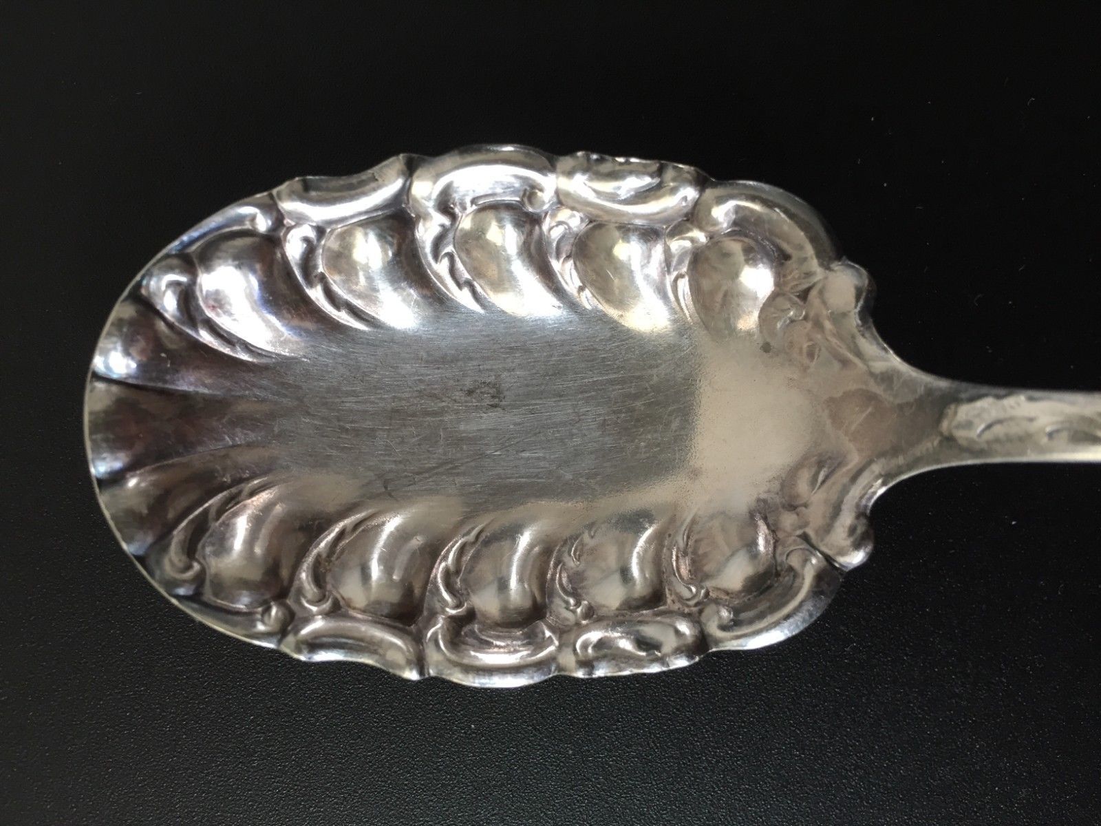 Melrose by Alvin Sterling Silver Mayonnaise Ladle Shell Bowl 5 12