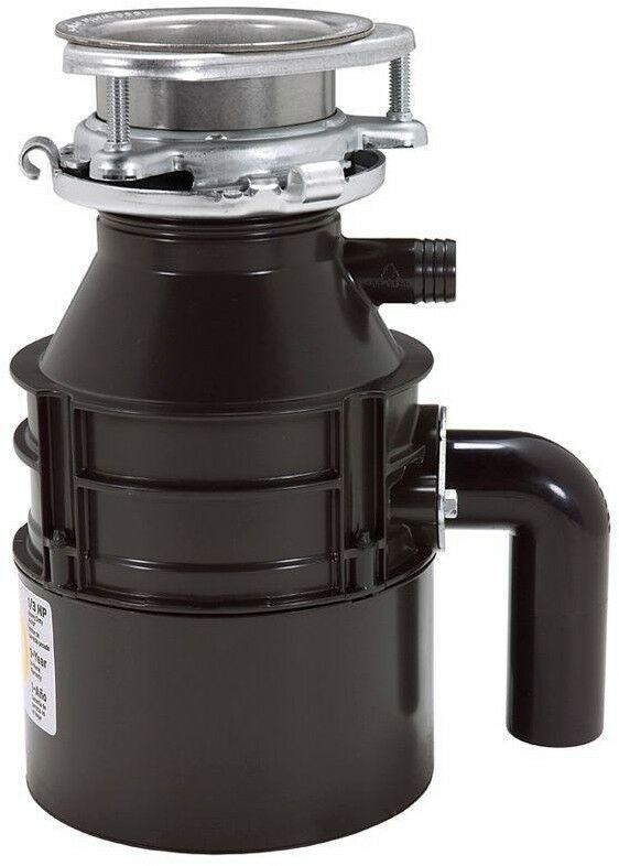 Garbage Disposal 1/3 HP Induction Motor Continuous Feed Quick Lock Sink