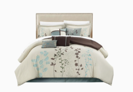 Chic Home Design Bliss garden 8-Piece Beige KING Comforter Set - $139.00