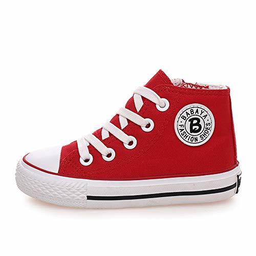 Amgoldbay Children Canvas Kids Shoes High Shoes Boy Sneakers Girl White ...