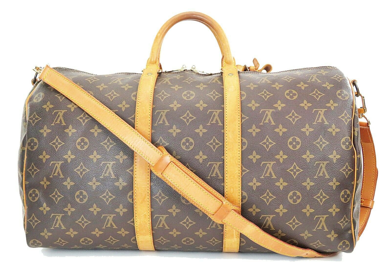 Authentic LOUIS VUITTON Keepall Bandouliere 50 Monogram Canvas Duffel Bag #36468 - Women&#39;s Bags ...