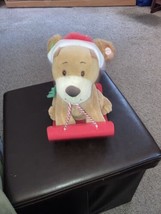 Hallmark Musical Dog On Sled Plush Rockin Rover Barks Jingle Bells Christmas - $11.30