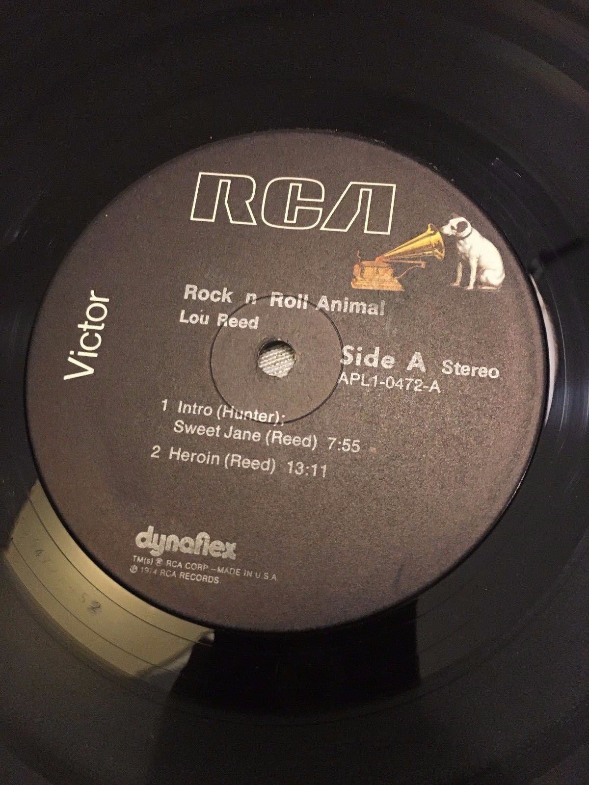 1974 Lou Reed Rock n Roll Animal LP Vinyl Album Record RCA APL10472 Records