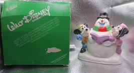 Vintage Schmid Walt Disney Mickey Mouse and Minnie Mouse with Snowman in box - $41.71