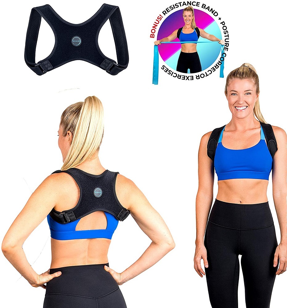 Posture Corrector for Men and Women- FDA Approved Fully Adjustable (One Size)