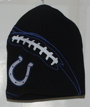NFL Team Apparel Licensed Indianapolis Colts Black Flame Winter Cap image 1
