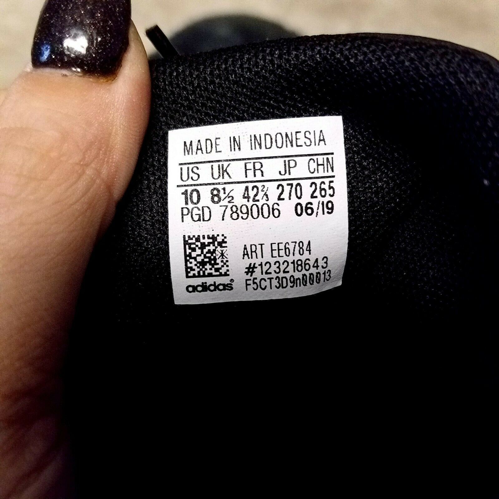 Adidas Womens VL Court 2.0 EE6784 Size 10 and similar items
