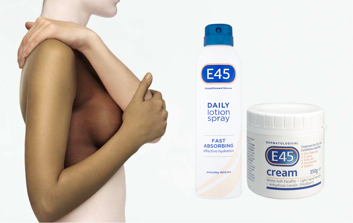 E45 Lotion Spray 200ml Fast Absorbing Effective Everyday Hydration for Dry Skin Moisturizers