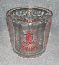 Vintage Anchor Hocking Glass Measuring Cup 2-Cup  Red Lettering D Handle... - $9.95