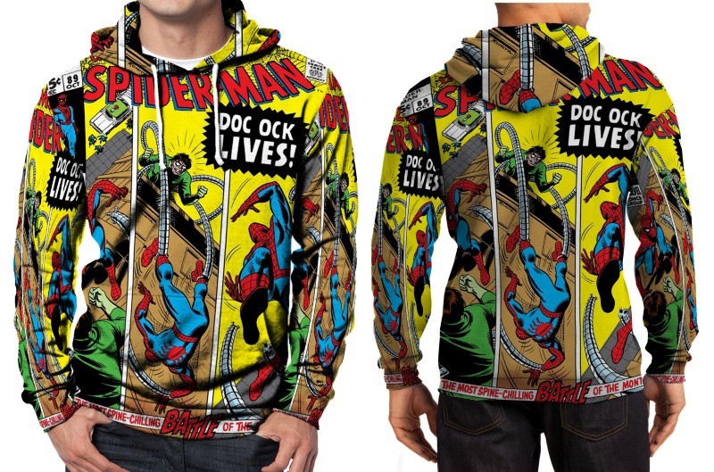 Unbranded - Amazing spiderman comics superhero hoodie fullprint men