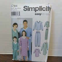 Simplicity 5784 Nightshirt And Pajamas Easy To Sew - $5.45