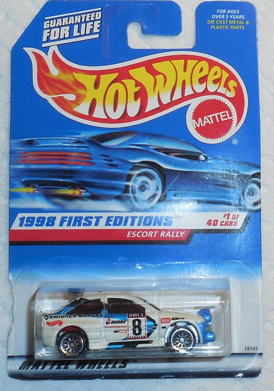 Hot Wheels 1998 Escort Rally Collector #637 Mint Car On Sealed Card