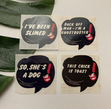 Vintage Ghostbusters Sandylion Sticker Lot of 4 Movie Quotes Sayings 1984 - $39.59