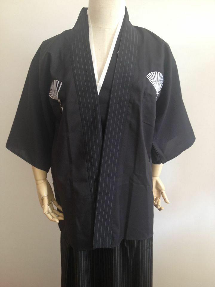Japanese Traditional Men Samurai Bushi Mononofu Kimono Cosplay Costume ...