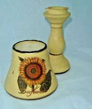 Sunflower Tealight Burner Lamp Shade Vintage look Garden Porch Flower Country image 4