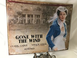 GONE WITH THE WIND Movie Scarlett O&#39;Hara Clark Gable Tin Sign Magnet Col... - $2.97