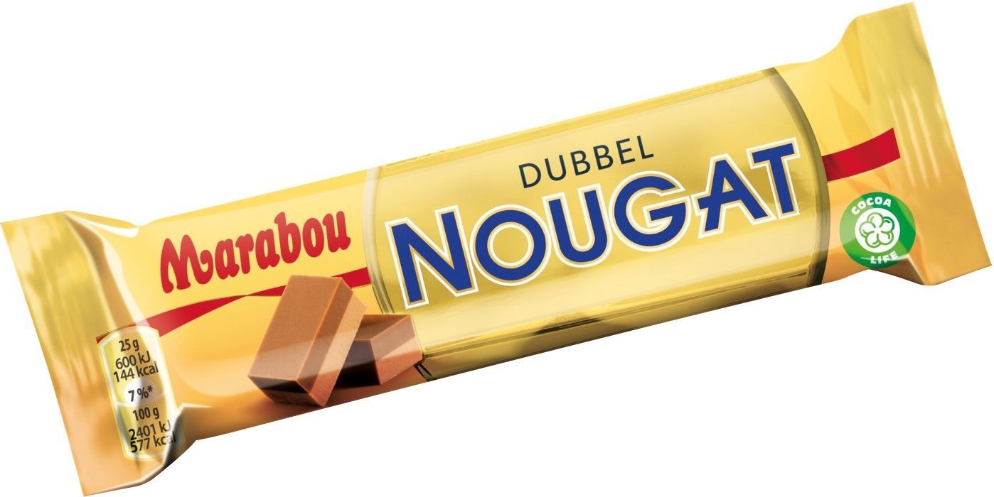 Marabou Dubbel Nougat Double Nougat Bar 50 Gram Made in Sweden