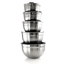 MegaChef 5 Piece Multipurpose Stackable Mixing Bowl Set with Lids - $67.52