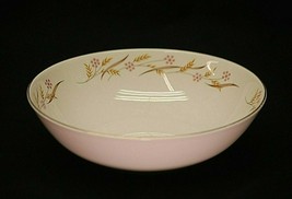 Harvest by Universal 9&quot; Vegetable Bowl Ballerina Pink Buds Yellow Wheat ... - $29.69