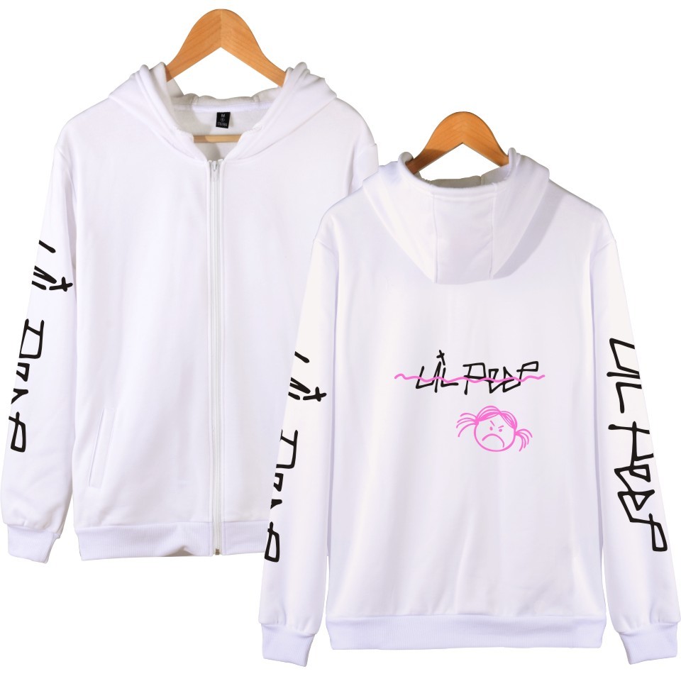 Lil Peep Funny Anime Print Hoodies SweatshirtsWomen/Men Zipper Fleece ...