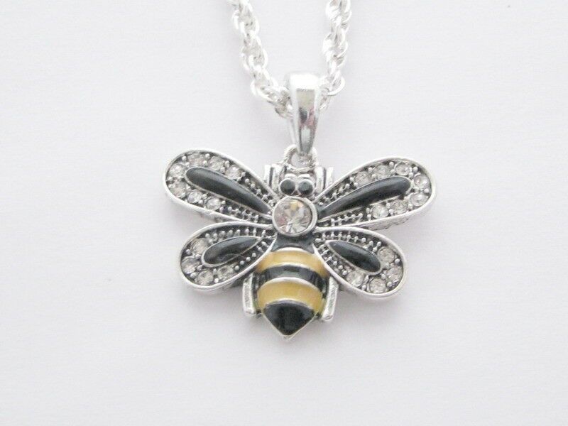 Bumble Bee Pendant Sorority Rope Chain Necklace