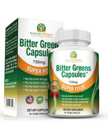 Bitter Greens Capsules - 750mg. Superfood Supplement - Natural Non-GMO - $23.36