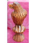 WOOD HAND CARVED PARROT BIRD TROPICAL FIGURINE 11&quot; HARD TO FIND - $46.27