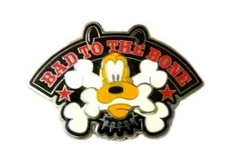 Walt Disney 3 D Pin Pluto Bad to the Bone Red Stars Spiked Collar Crossbones - $29.07