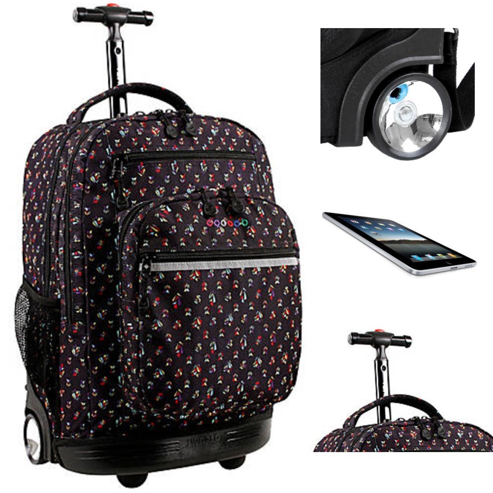 Wheeled Backpacks Carry On For School BookBag College Laptop Rolling Luggage Bags & Backpacks