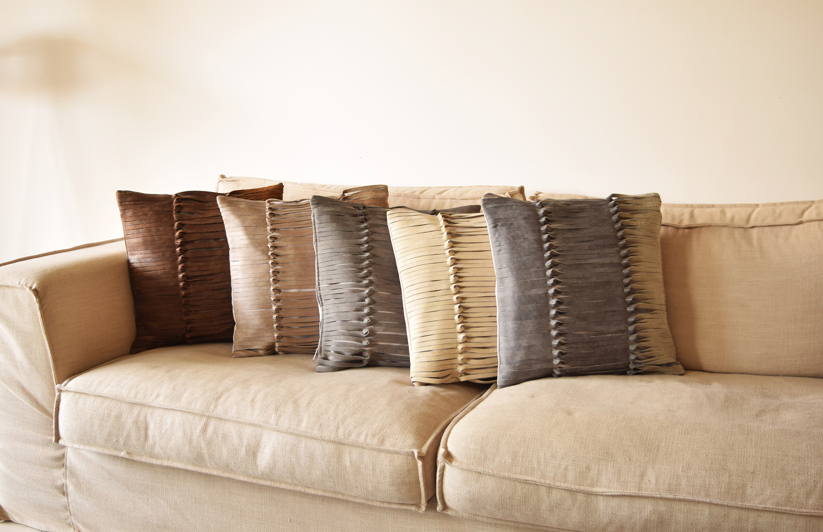 leather pillows