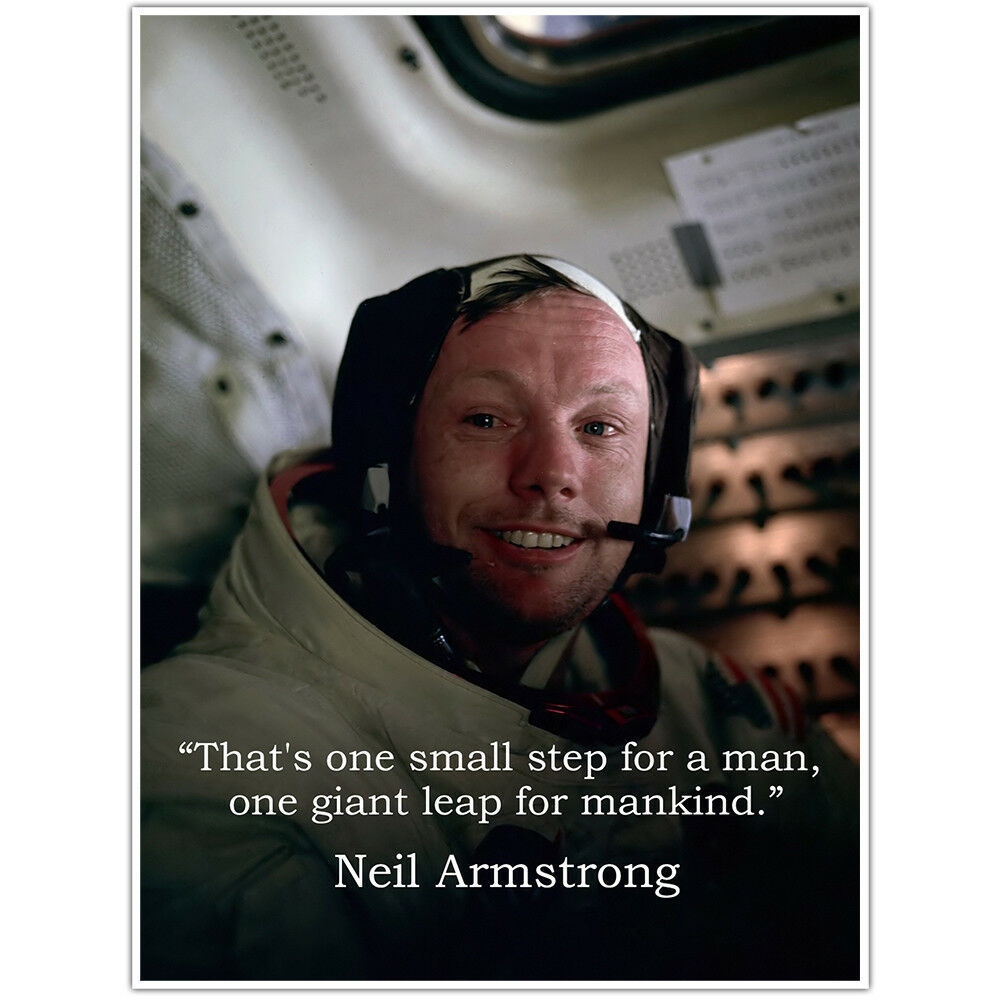 Neil Armstrong Mankind Motivation Quote Wall Art Poster Posters And Prints