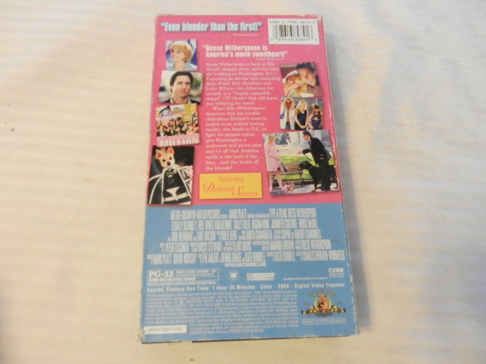 Legally Blonde 2: Red, White and Blonde (VHS, 2003, Deleted Scenes ...