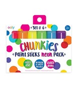 OOLY, Chunkies, Paint Sticks, Quick Drying, Set of 6 - Neon Set - $9.99