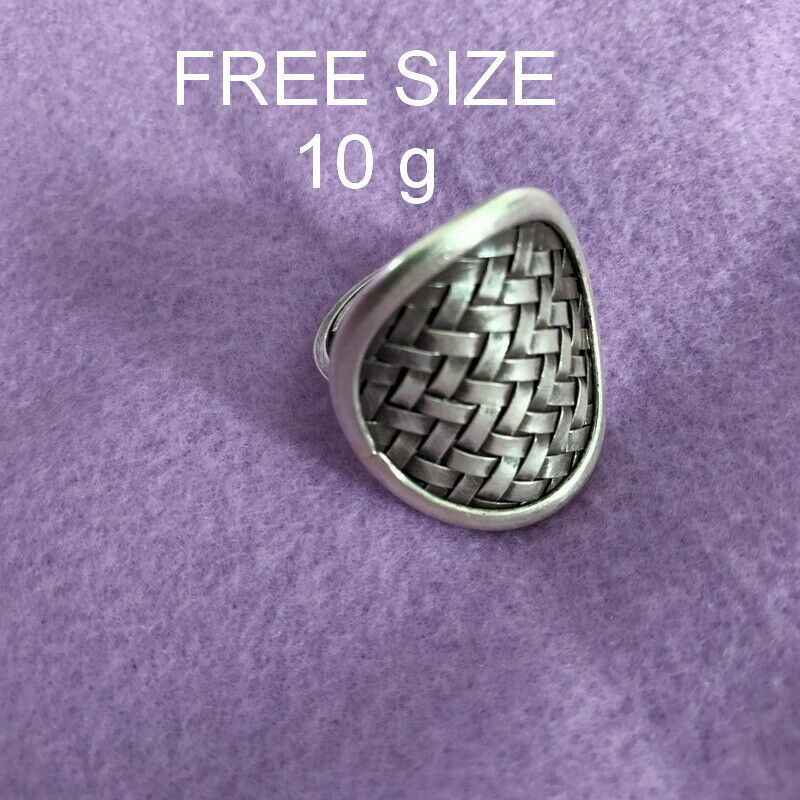 Fine Silver Rings 925 Sterling Solid Adjustable Free Size Vintage Fashion R78019