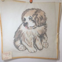 Puppy Dog Needlepoint Canvas 20&quot; x 20&quot; Creations by Greg 12 Count - $48.37