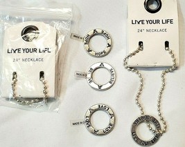 (2) 24 In Necklaces with 3 Piece American Eagle Outfitters Live Your Life Charms - $6.79